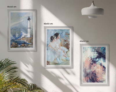 Conjunto de quadros para sala de estar Dançarina abstrata do farol