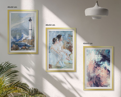 Conjunto de quadros para sala de estar Dançarina abstrata do farol