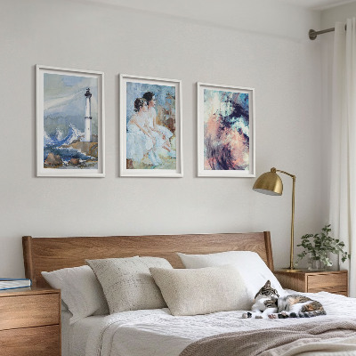 Conjunto de quadros para sala de estar Dançarina abstrata do farol