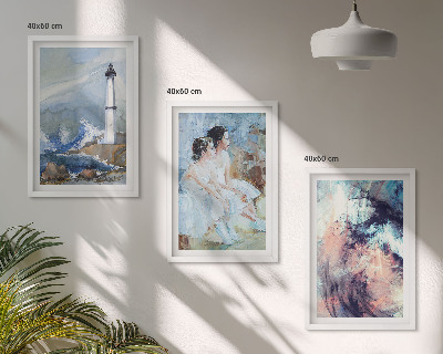 Conjunto de quadros para sala de estar Dançarina abstrata do farol