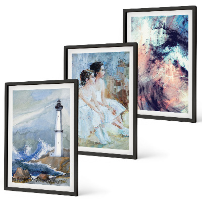 Conjunto de quadros para sala de estar Dançarina abstrata do farol