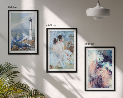 Conjunto de quadros para sala de estar Dançarina abstrata do farol
