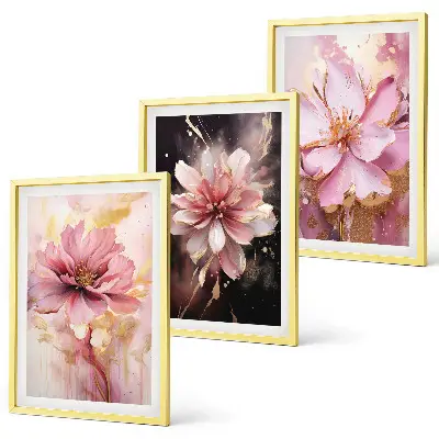 Composição de quadros moderna com arranjo de rosas brancas