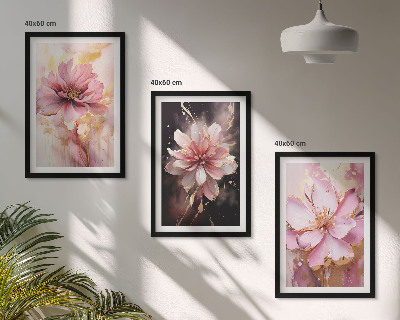 Composição de quadros moderna Arranjos florais de rosas e branco
