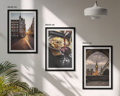 Conjunto de quadros para sala de estar Imagens de comida urbana em Londres