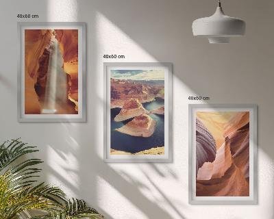 Composição de quadros moderna Cachoeira no desfiladeiro do cânion