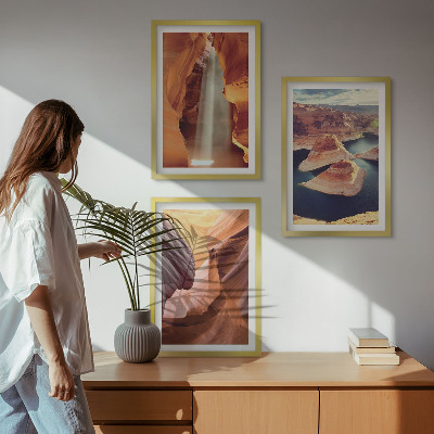 Composição de quadros moderna Cachoeira no desfiladeiro do cânion