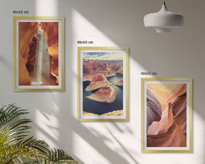 Composição de quadros moderna Cachoeira no desfiladeiro do cânion