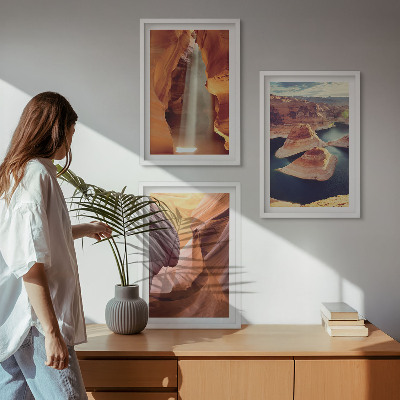 Composição de quadros moderna Cachoeira no desfiladeiro do cânion