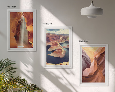 Composição de quadros moderna Cachoeira no desfiladeiro do cânion