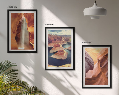 Composição de quadros moderna Cachoeira no desfiladeiro do cânion