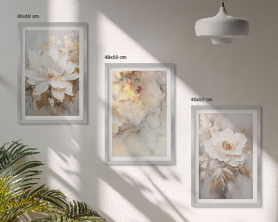 Composição de quadros moderna Fundo abstrato de flores brilhantes