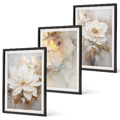 Composição de quadros moderna Fundo abstrato de flores brilhantes