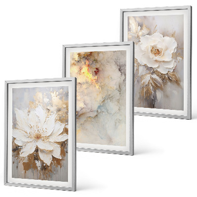 Composição de quadros moderna Fundo abstrato de flores brilhantes