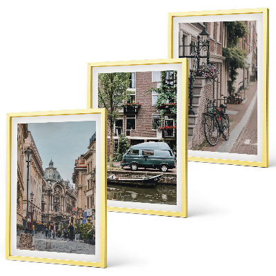 Conjunto de quadros para sala de estar Vistas da cidade com edifícios