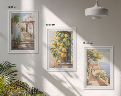 Composição de quadros moderna Lemon Streets Sea View