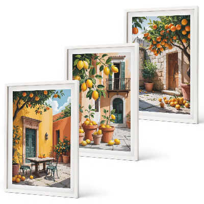 Composição de quadros moderna Frutas cítricas no jardim