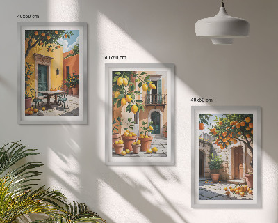 Composição de quadros moderna Frutas cítricas no jardim