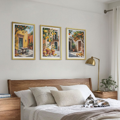 Composição de quadros moderna Frutas cítricas no jardim