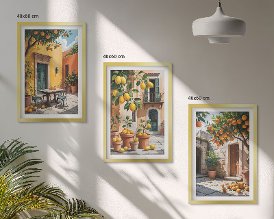 Composição de quadros moderna Frutas cítricas no jardim