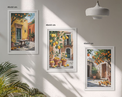 Composição de quadros moderna Frutas cítricas no jardim