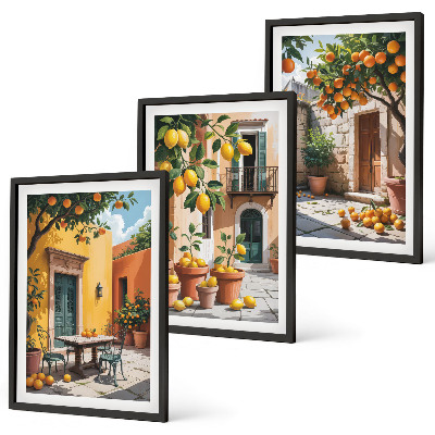 Composição de quadros moderna Frutas cítricas no jardim