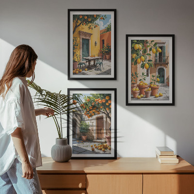 Composição de quadros moderna Frutas cítricas no jardim