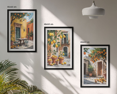 Composição de quadros moderna Frutas cítricas no jardim