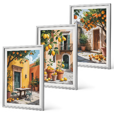 Composição de quadros moderna Frutas cítricas no jardim