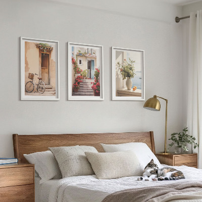Composição de quadros moderna Ruas encantadoras à beira-mar