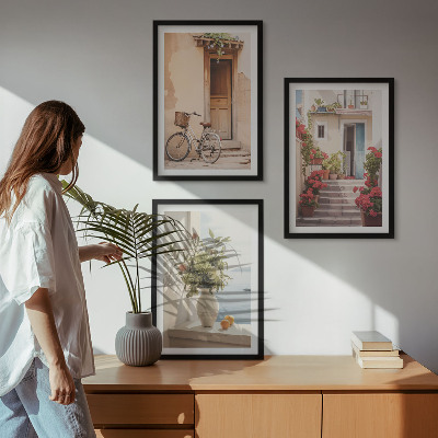 Composição de quadros moderna Ruas encantadoras à beira-mar