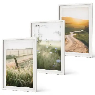 Conjunto de quadros para sala de estar paisagem estrada oeste do prado