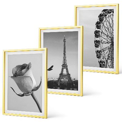 Composição de quadros moderna Rosa Torre Eiffel Roda-gigante