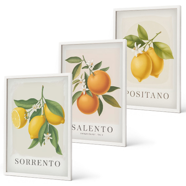 Composição de quadros moderna Limões e laranjas de Amalfi