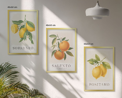 Composição de quadros moderna Limões e laranjas de Amalfi