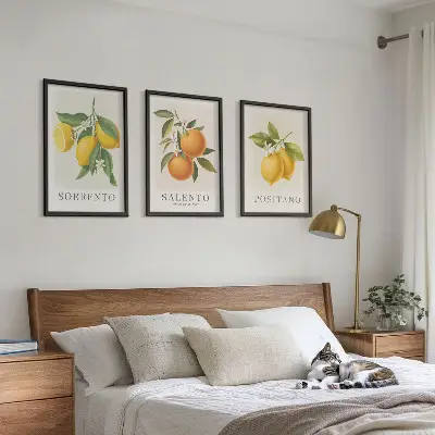 Composição de quadros moderna com limões e laranjas de Amalfi