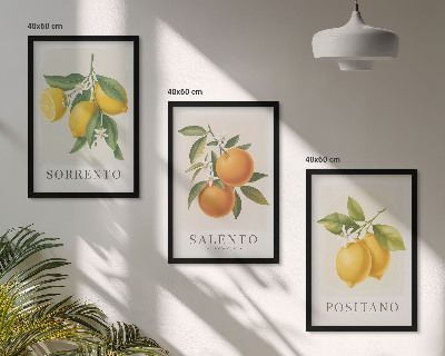 Composição de quadros moderna Limões e laranjas de Amalfi