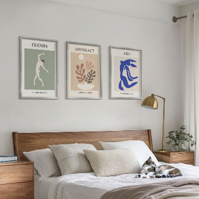 Conjunto de quadros para sala de estar Figuras de plantas elegantes de Matisse