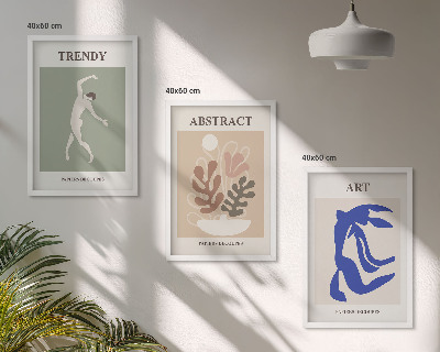 Conjunto de quadros para sala de estar Figuras de plantas elegantes de Matisse