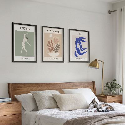 Conjunto de quadros para sala de estar Figuras de plantas elegantes de Matisse