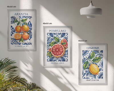 Composição de quadros moderna Cartazes de moda cítrica italiana
