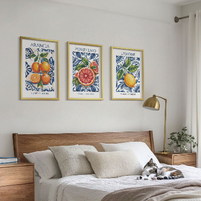 Composição de quadros moderna Cartazes de moda cítrica italiana