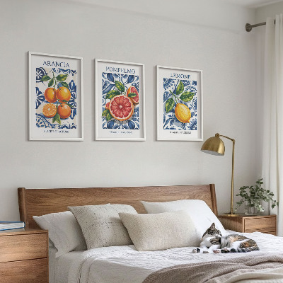 Composição de quadros moderna Cartazes de moda cítrica italiana