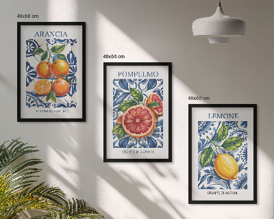 Composição de quadros moderna Cartazes de moda cítrica italiana