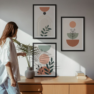 Composição de quadros moderna Motivos vegetais modernos