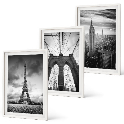Composição de quadros moderna Torres de ponte monocromáticas