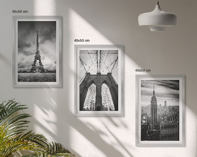 Composição de quadros moderna Torres de ponte monocromáticas