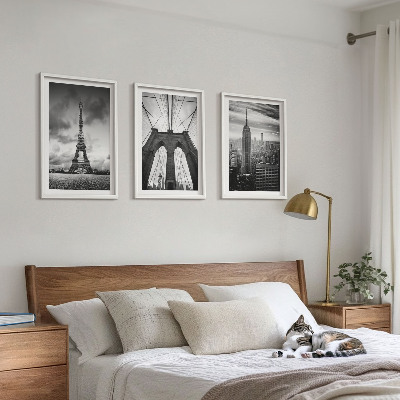 Composição de quadros moderna Torres de ponte monocromáticas
