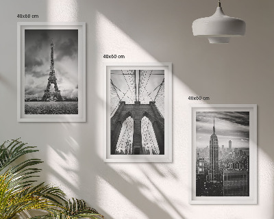 Composição de quadros moderna Torres de ponte monocromáticas