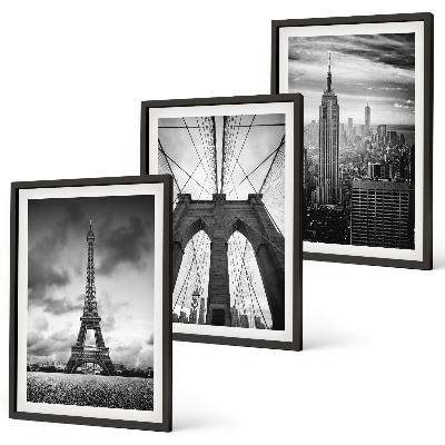 Composição de quadros moderna Torres de ponte monocromáticas